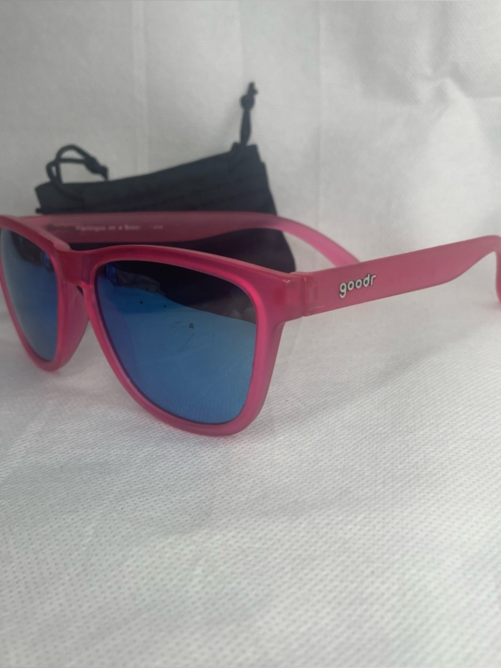 goodr Pink Blue Lens Women's Sunglasses